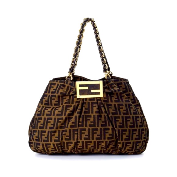 FENDI MIA ZUCCA CANVAS BAG - Picture 1 of 4